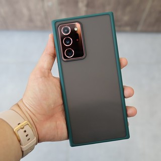 Ốp lưng Galaxy Note 20/ Note 20 Ultra nhám mờ viền màu Rock