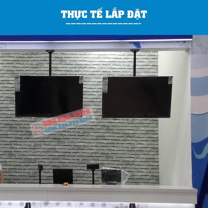 Giá treo tivi thả trần TR32 32 - 43 inch - Giá Treo Tivi Ngược Trần Thép Sơn Tĩnh Điện - Độ dài 1.5 mét