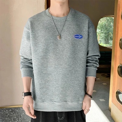 Áo Thun Tay Dài Cổ Tròn Mỏng Màu Trơn Thời Trang Xuân Thu Mới Cho Nam