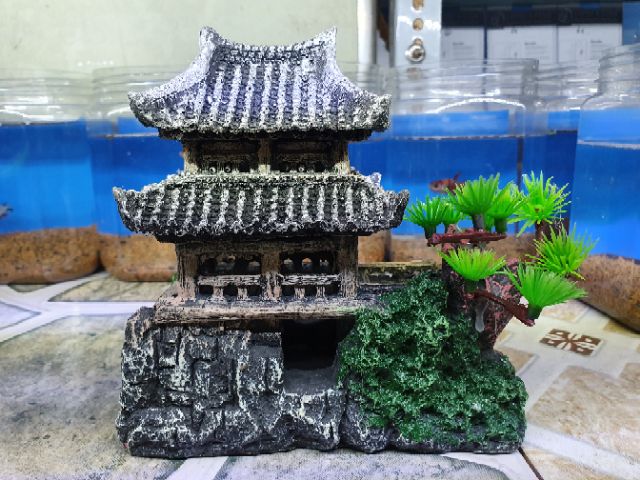CẢNH TRANG TRÍ HỒ CÁ NON BỘ 15x9x15cm