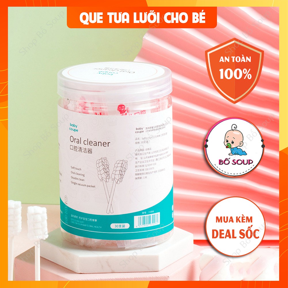 Rơ lưỡi cho bé giúp vệ sinh lưỡi, răng của bé dễ dàng Shop Bố Soup