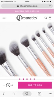 Bộ cọ BH Cosmetics Rose Quartz 9 cây