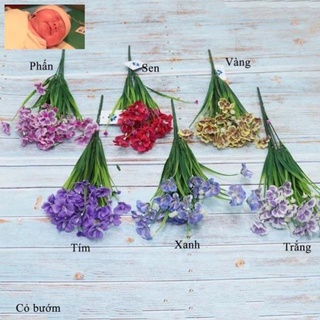 Cụm hoa cỏ bướm điểm hoa sáp ,hoa lụa,decor siêu đẹp