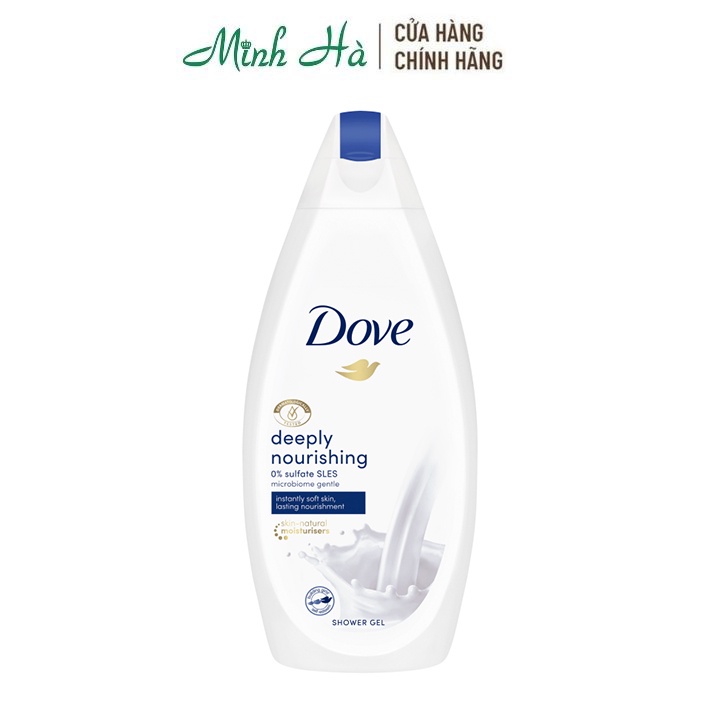 Sữa tắm dove 500ml giúp làm sạch, dưỡng ẩm và nuôi dưỡng làn da từ bên trong thích hợp cho mọi loại da