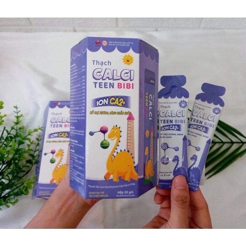 Thạch canxi teen bibi hộp 20 gói hỗ trợ xương răng chắc khỏe