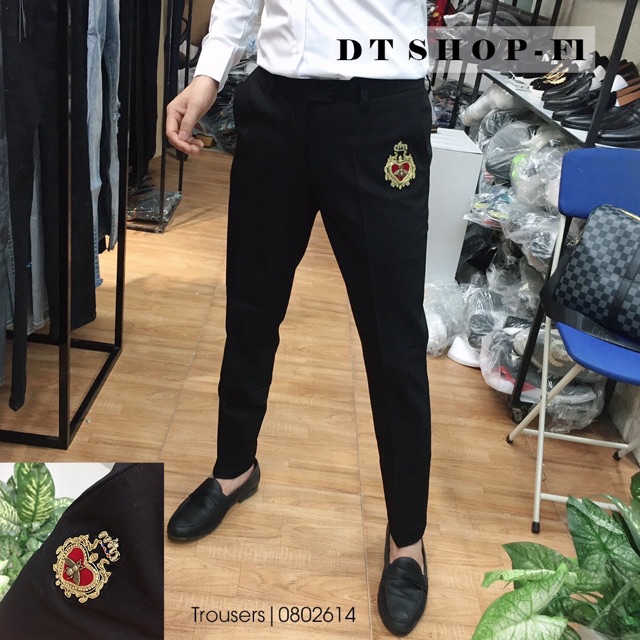 Quần âu nam thêu đùi hàn quốc ống côn | BigBuy360 - bigbuy360.vn