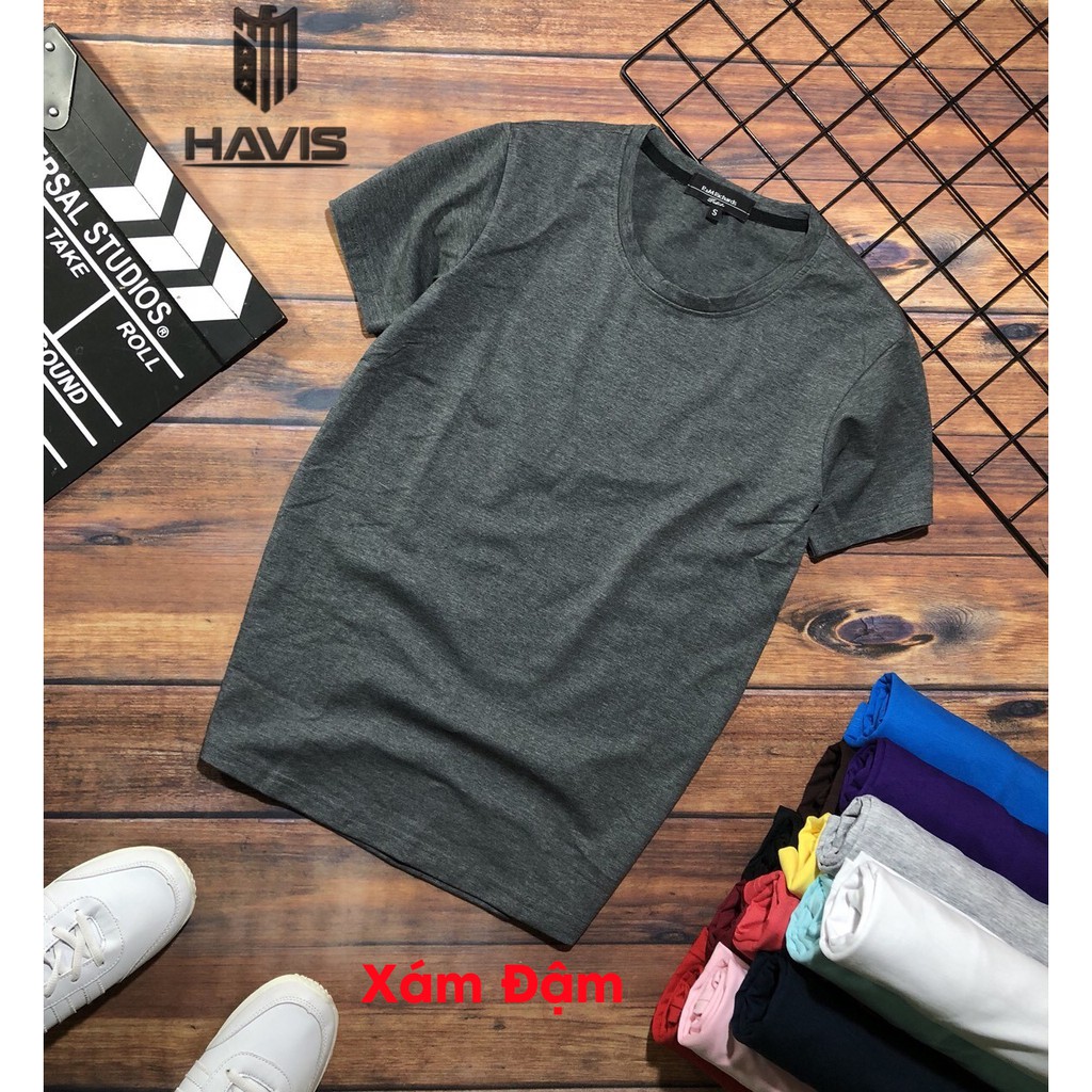 Áo thun nam cổ tròn Richard chất thun cotton thoáng mát AHQ173