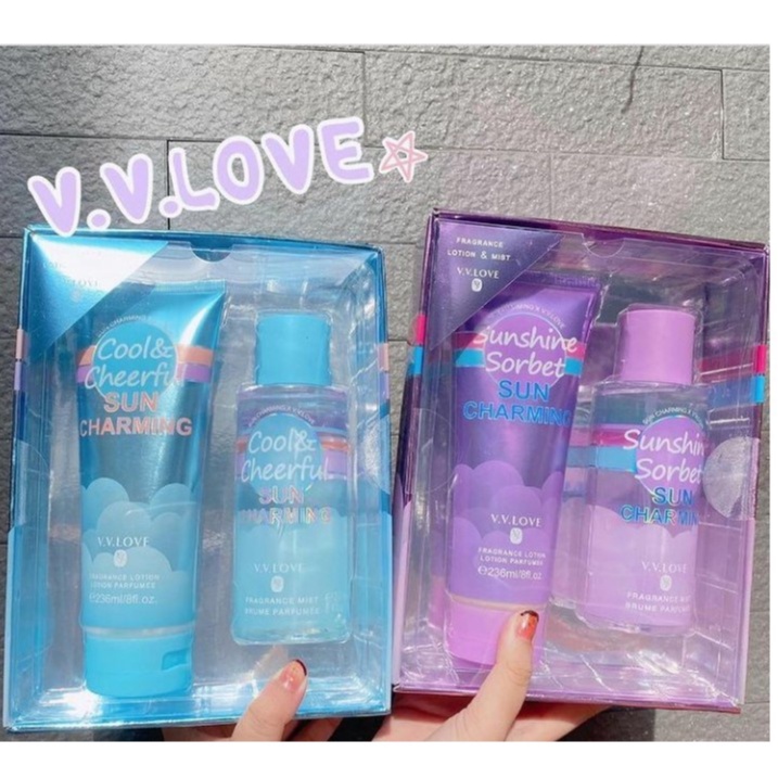 Set Dưỡng Body Kèm Xịt Thơm V.V.Love