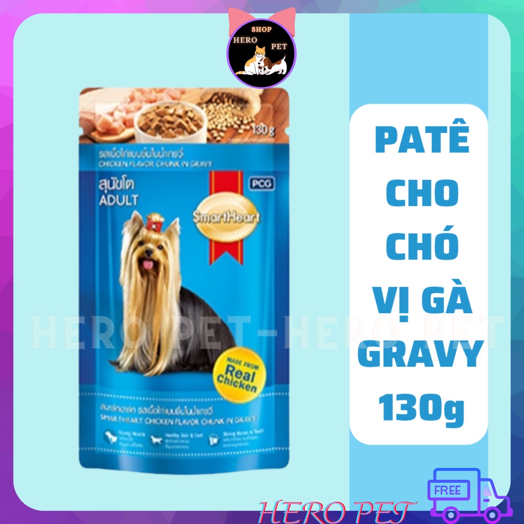 Pate Cho Chó Pate Smartheart Gói 130G Đủ Vị - Heropet