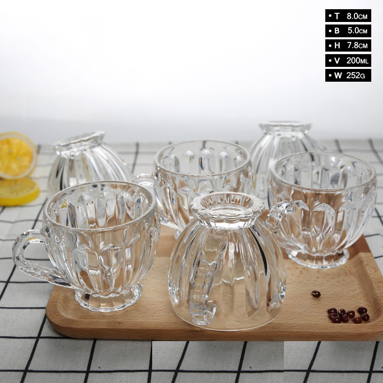Bộ 6 Ly thủy tinh bầu lùn uống trà, cafe, nước hoa quả..