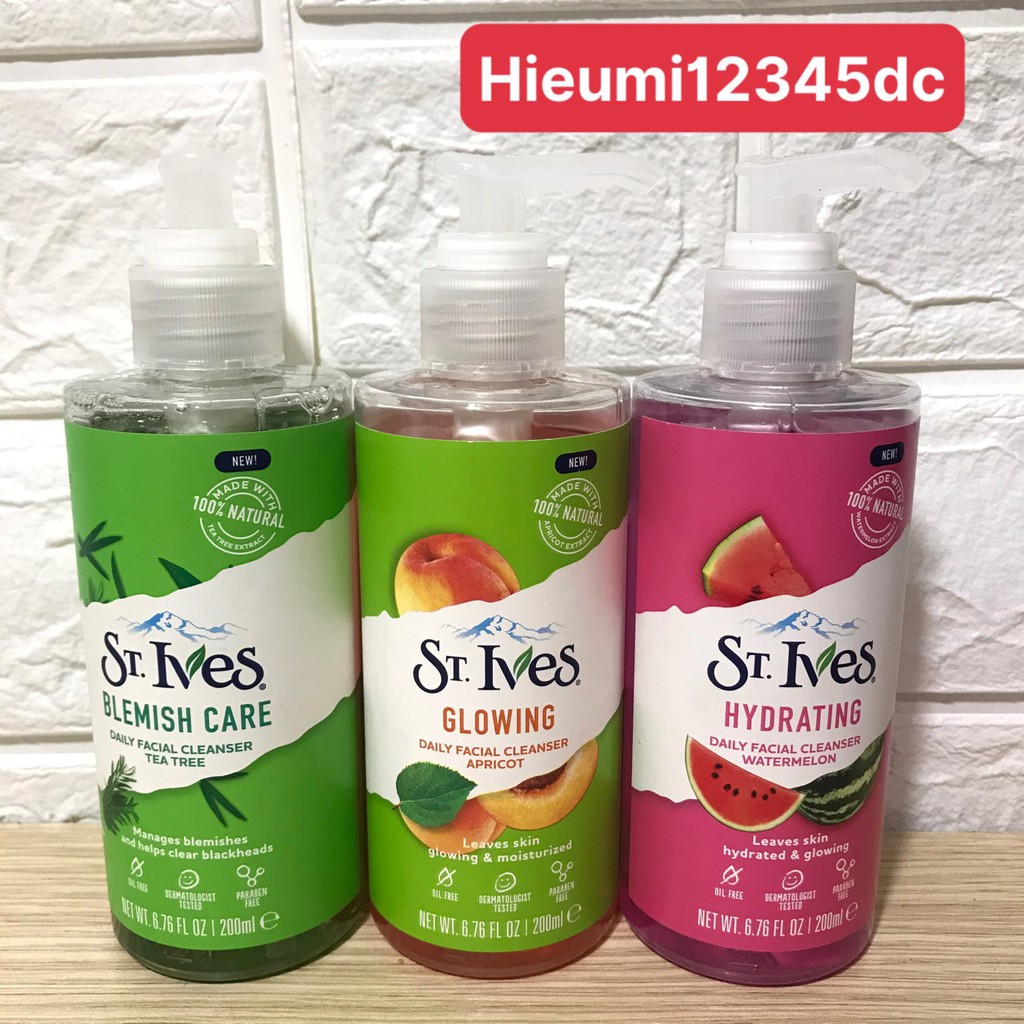 [MỚI] Gel Rửa Mặt Stives Blemish Care Face Wash 200ml (dạng chai)