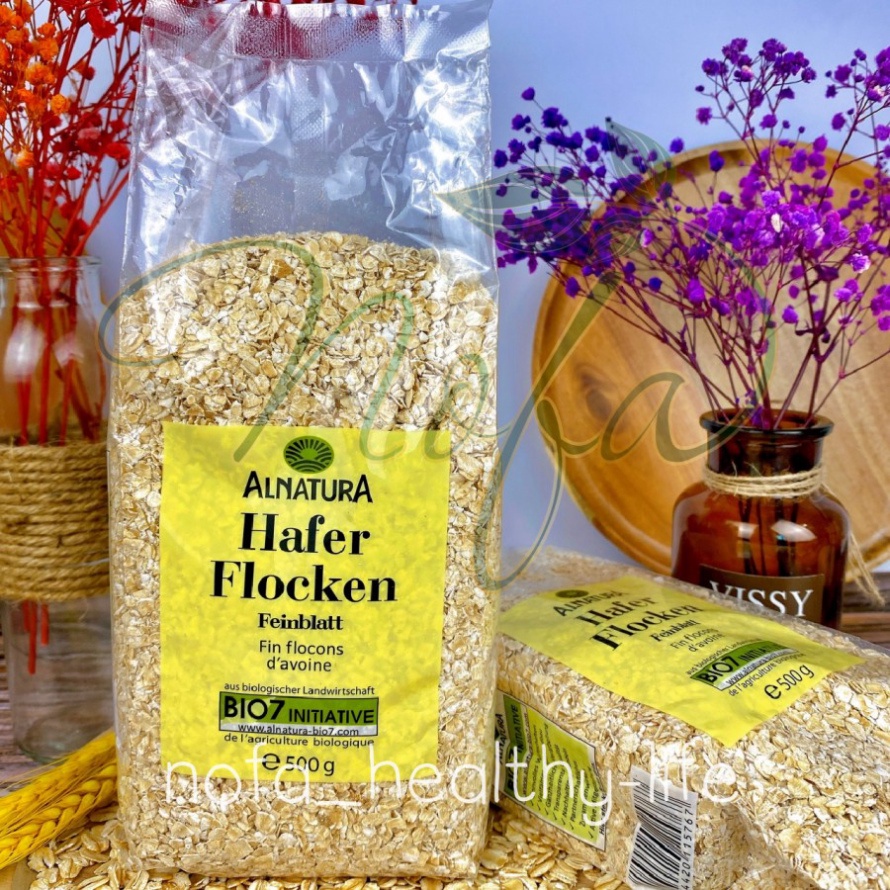 Yến mạch giảm cân Cán Dẹt & Cán Vỡ Hafer Flocken 500gr, 5 phút ăn liền NOFA Xả Kho