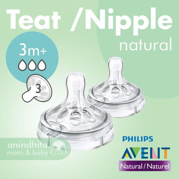 Philips Avent Set 2 Núm Ti Giả Tự Nhiên Cho Bé Sơ Sinh