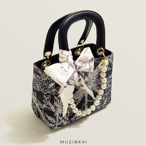 🌸Hàng Order🌸 Túi Xách Muzi&kai Chính Hãng Da Dệt Dây Đeo Quai Sách Chuỗi Hạt Đính Nơ Sang Chảnh Nữ Tính 🌸 Quảng Châu