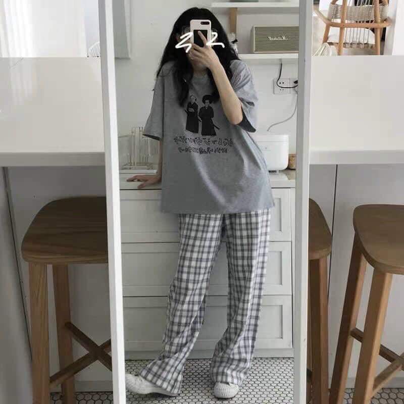 Bộ người nhật tàn quần kẻ TH6