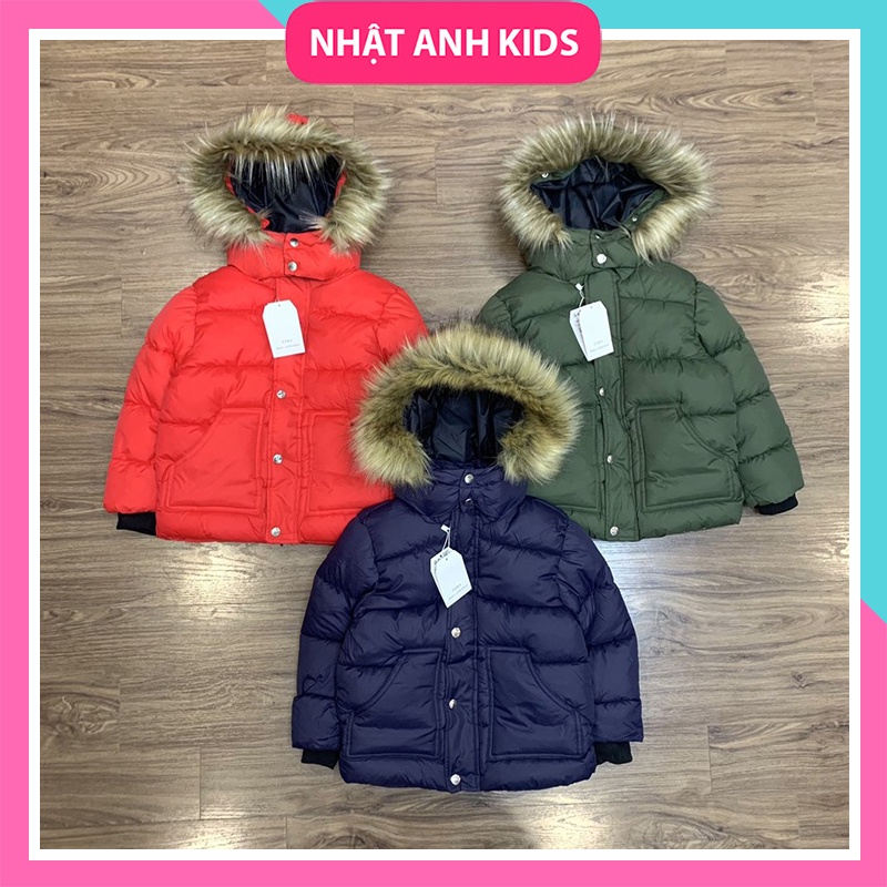 [CHÍNH HÃNG] Áo Phao Bé Trai &amp; Bé Gái ZARA, siêu mềm, mũ lông xịn xò, size đại (23-50kg) - Nhật Anh Kids