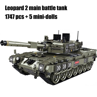 Đồ chơi Lắp ghép Mô hình Military Series Germany Leopard 2 Tanks Panlos 632003 Xe Tank