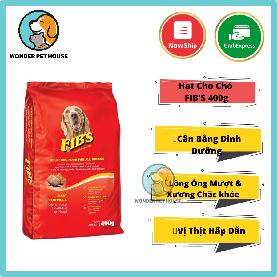 Hạt khô FIB'S 400g thức ăn Chó trưởng thành FIBS