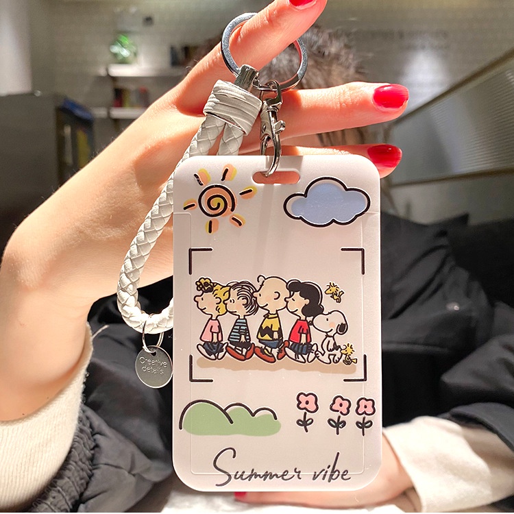 Bao Đựng Thẻ Học Sinh Sinh Viên Hoạt Hình Chó Snoopy Xinh Xắn