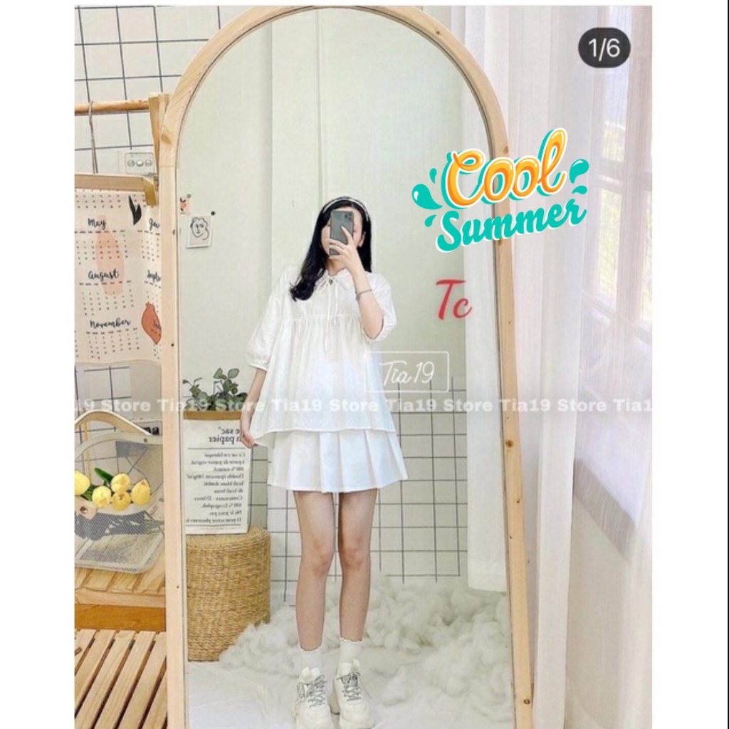 [QUÀ TẶNG, CỘT TÓC HOA CÚC] VÁY, ĐẦM XẾP LY TRẮNG XINH LUNG LINH KẾT HỢP NHIỀU PHONG CÁCH CHẤT ĐŨI MỀM MẠI MÁT MẺ HOT HÈ