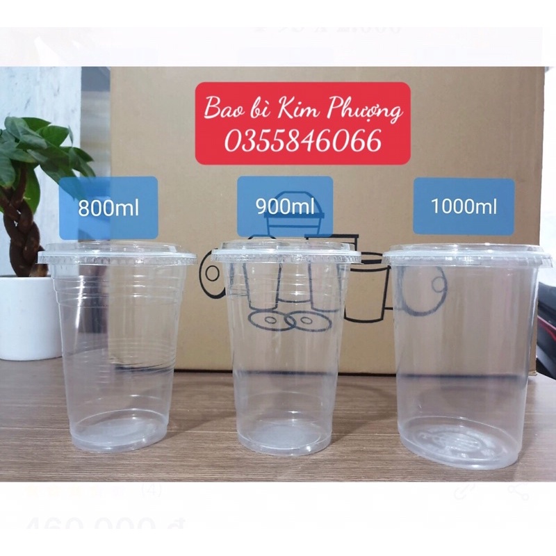 Combo 50 ly trà tắc, trà đào size KHỔNG LỒ 800ml, 900ml
