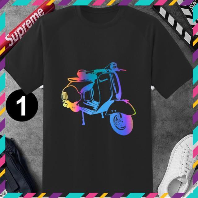 RẺ VÔ ĐỊCH- Áo thun Phản quang cực cool - Hình xe - Vespa - Unisex - Tay lỡ - Nam nữ - Lilymall.net Log 55 - M005