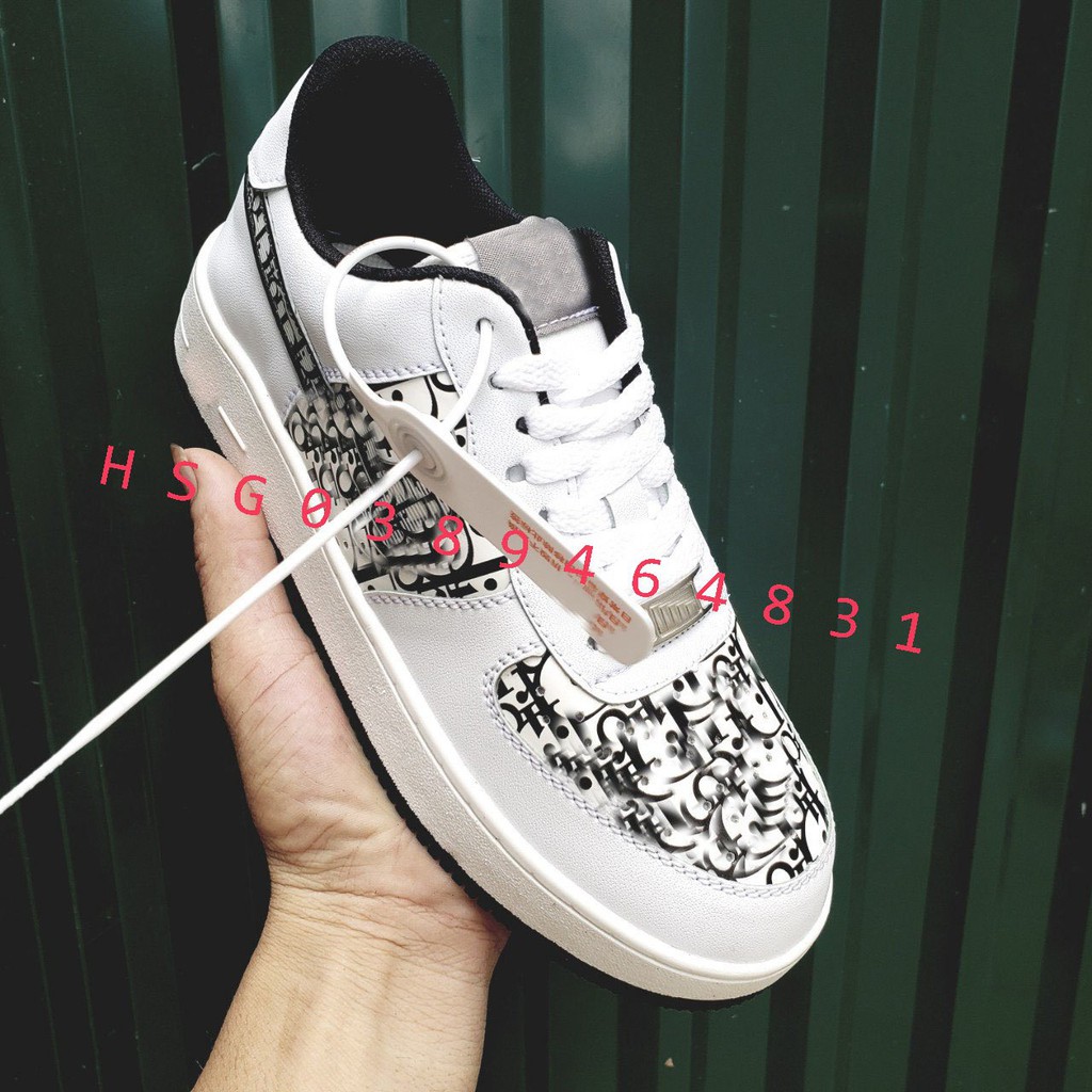 Giày Thể Thao Sneakers A.F , giày thể thao 𝐍 ONE Xám Họa Tiết siêu hot