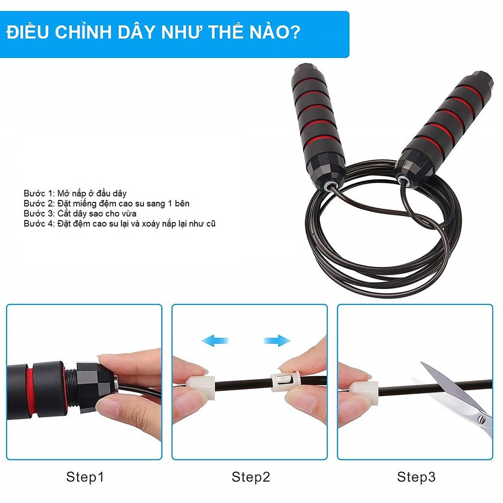 Combo Bộ hỗ trợ tập hít đất 12IN1+ Dây nhảy giảm cân lõi thép 2m9, Dụng cụ tập gym chống đẩy 34 lỗ