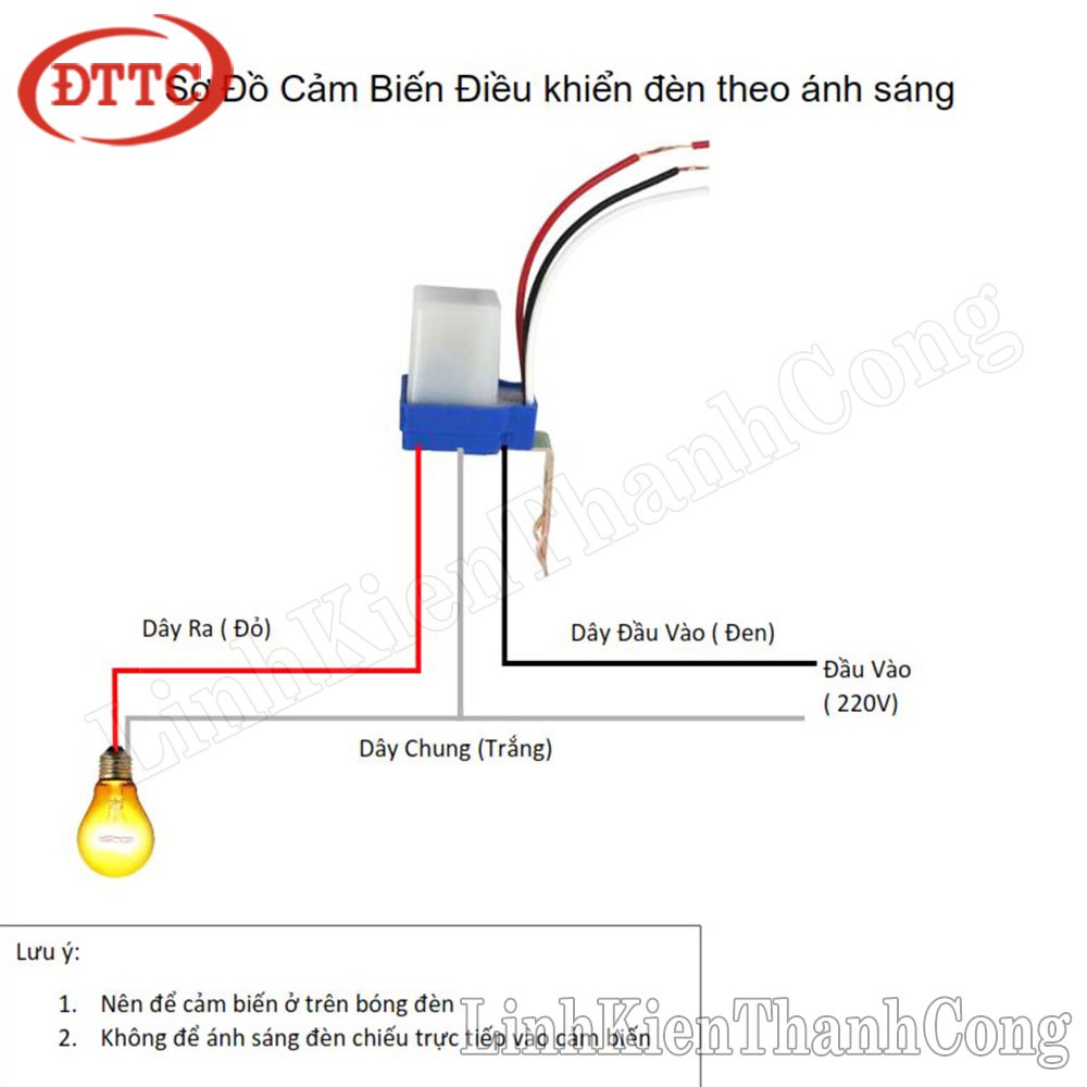 Công Tắc Cảm Biến Ánh Sáng AS-10 220V 10A