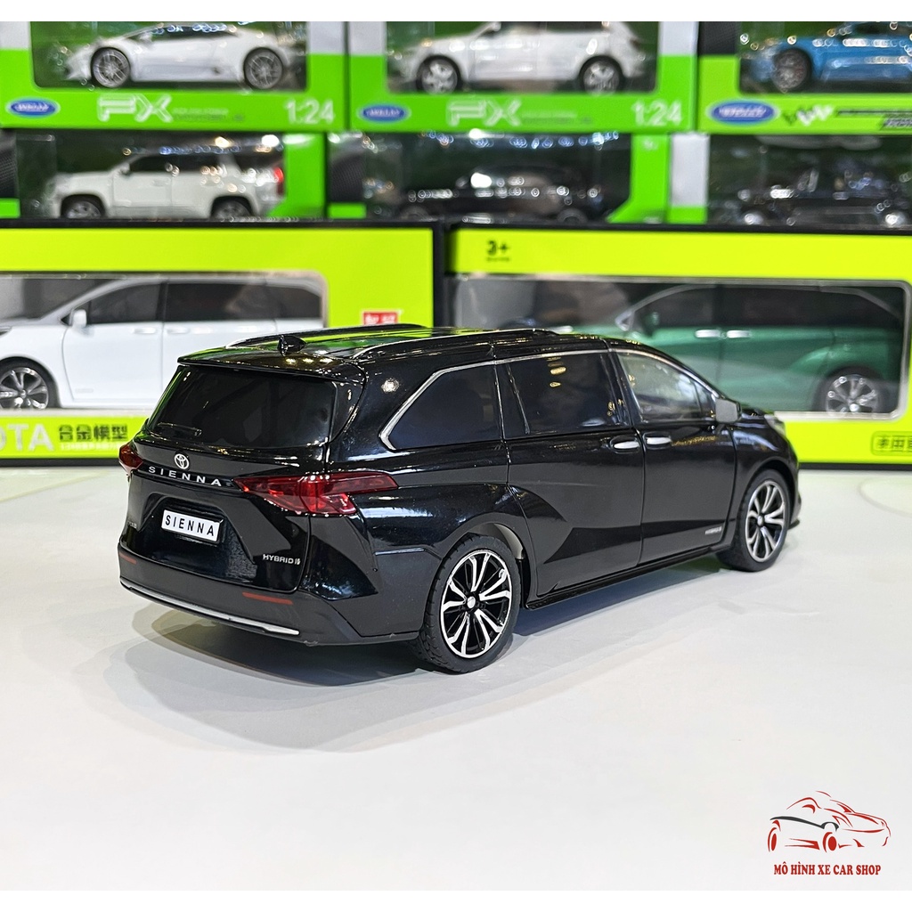 Mô hình xe ô tô bằng sắt Toyota Sienna tỉ lệ 1:24 hãng Hongsen 3 màu