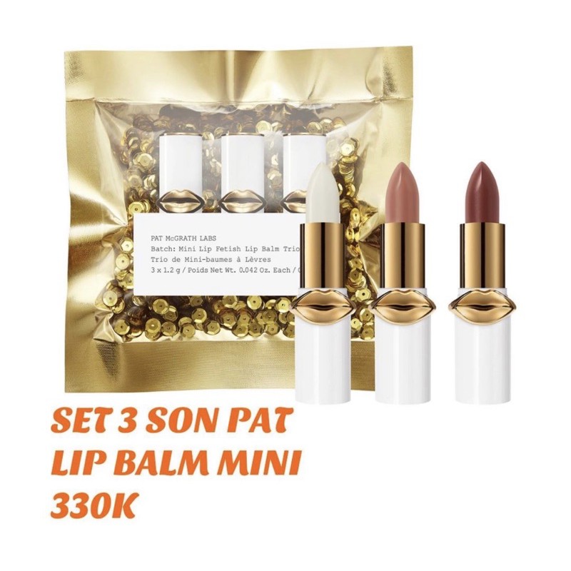 SET SON PAT MC GRATH LIPBALM 3 THỎI MINI