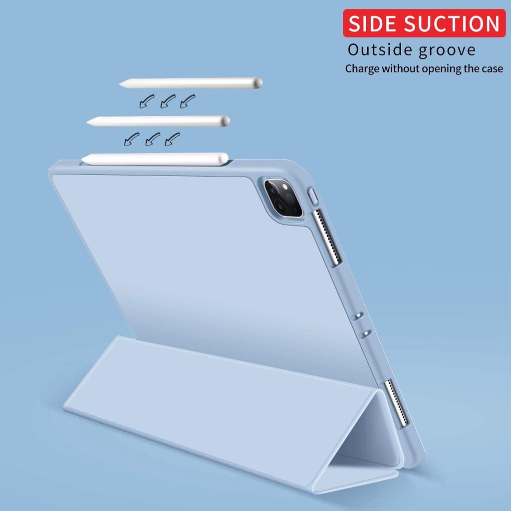 Ốp Máy Tính Bảng Có Khay Đựng Bút Cho 2021 iPad PRO 12.9 2020 PRO 12.9 inch A2229 A2233 A2232 A2069 A2378 A2461 A2379 A2462