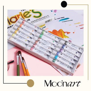 Màu nước Maries dạng tuýp (12ml) bộ 12/18/24 màu - MoonArt