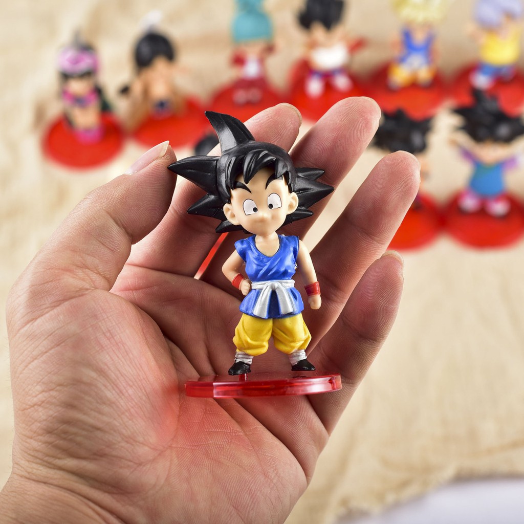 7-8cm Mô hình Son Goku 7 viên ngọc rồng Dragon Ball Goku Gohan Goten Bick Kiki Bu Mabejita Egg