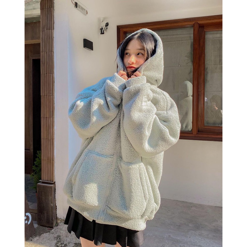 Áo khoác lông cừu có mũ FIINTASY ENT.666 - Made by Fiin | BigBuy360 - bigbuy360.vn