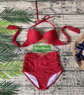 [NHIỀU MÀU] Bikini cạp cao áo cúp ngực
