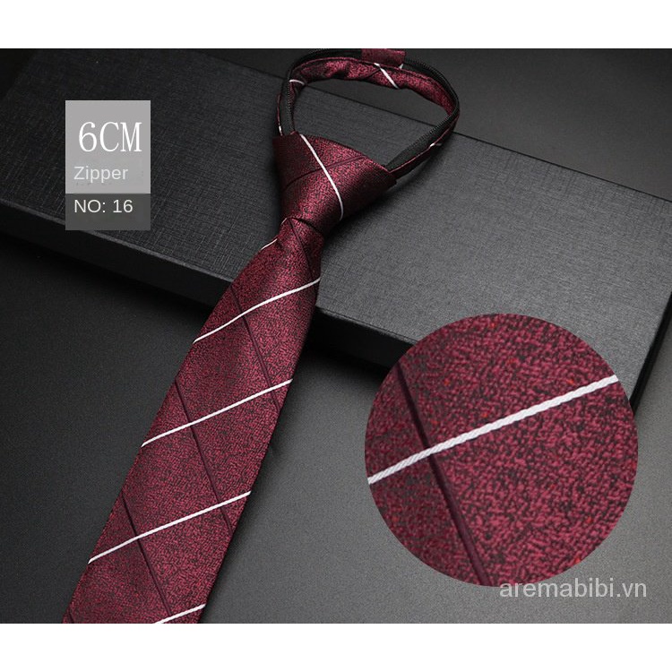 Cà vạt bản rộng 6cm thắt nút màu xám đen kiểu dáng thời trang cho nam