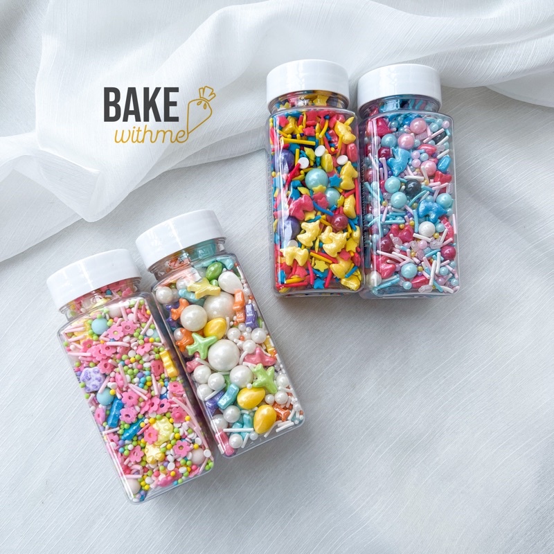 Kẹo đường, cốmtrang trí và kẹo bi các hình độc đáo dùng trang trí các loại bánh sinh nhật, donut, cupcake