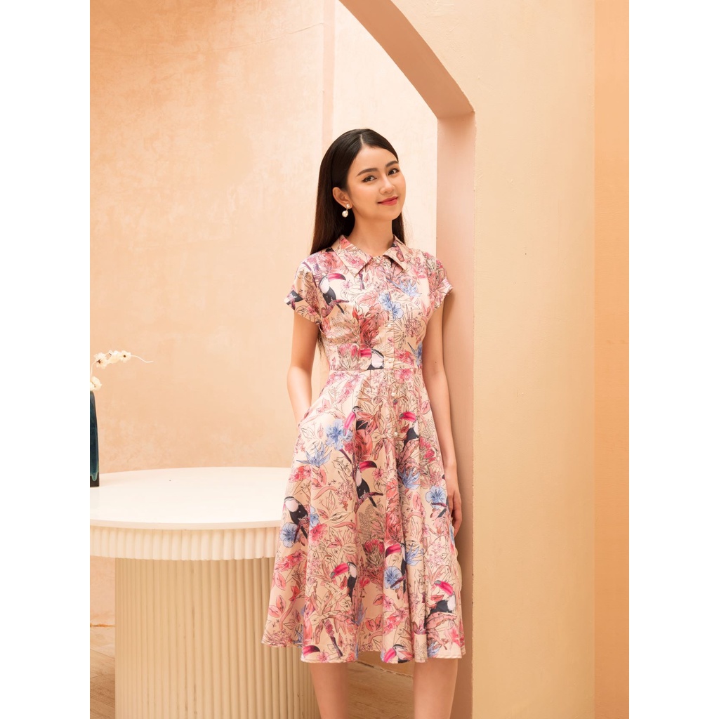De Leah - Đầm Xòe Tay Lơ Vê - Thời trang thiết kế