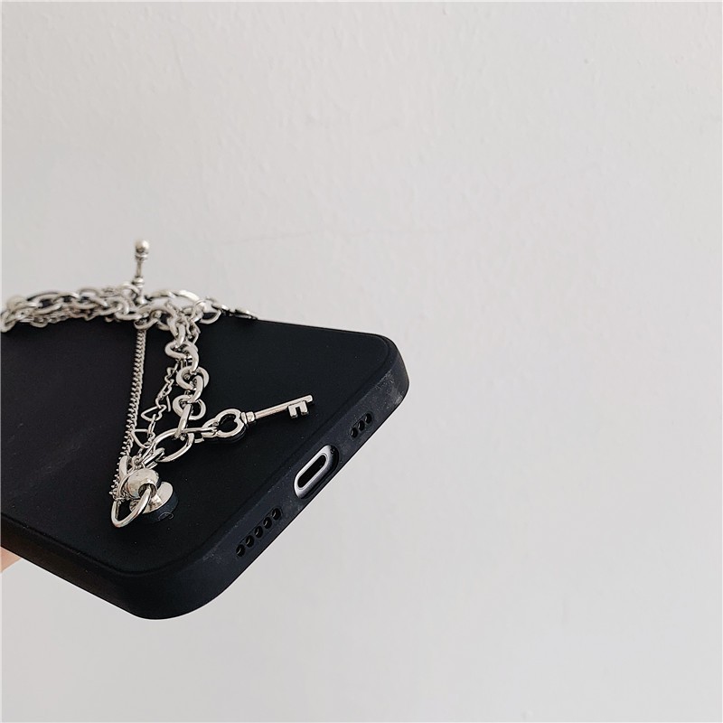 Ốp Điện Thoại Tpu Họa Tiết Bươm Bướm Phối Dây Xích Cho Iphone 12 11 Pro Xs Max Xr 7 8 Plus Se2 | BigBuy360 - bigbuy360.vn