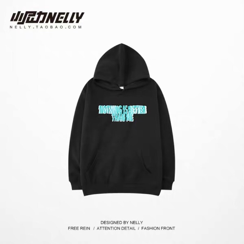 Áo hoodie nelly heybig nỉ lót lông (có sẵn) nothing is better than me