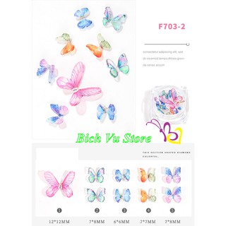 Bướm trang trí móng 3D