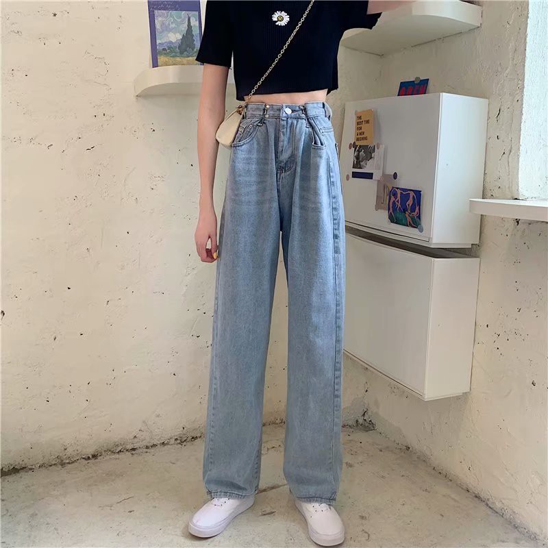 Quần Jeans Nữ Ống Suông Dáng Culottes - BaoBao.Clothing [FREESHIP] - Quần bò nữ dáng thụng ống suông