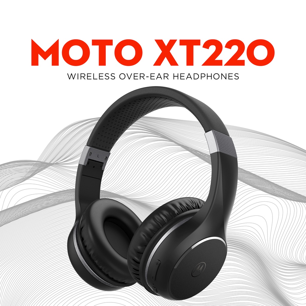 Tai nghe chụp tai Bluetooth Motorola MOTOXT220- 24h sử dụng- Noise Isolation- jack 3.5mm