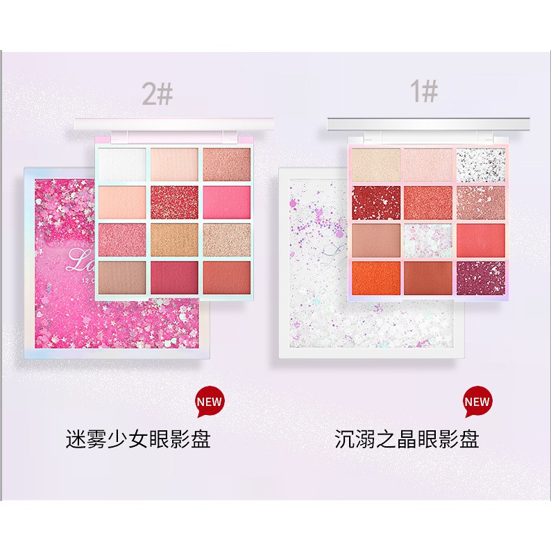 Bảng phấn mắt Lameila vỏ kim tuyến 12 ô nội địa Trung | BigBuy360 - bigbuy360.vn