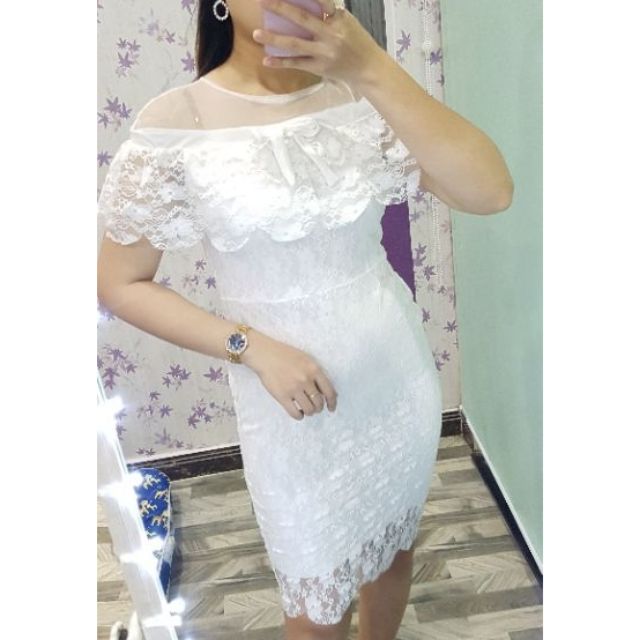 Đầm body ren phối lưới