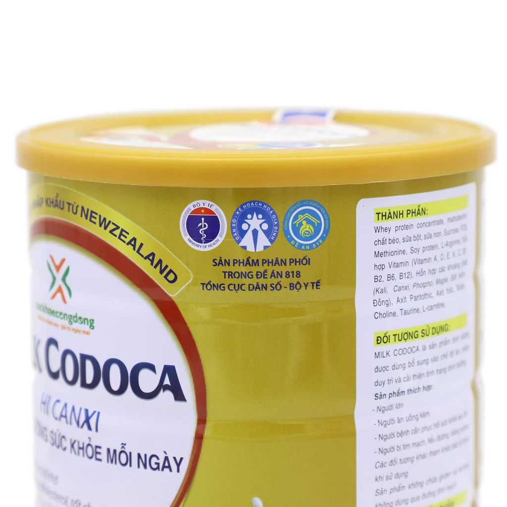 Sữa Milk Codoca Hi Canxi Bổ sung Canxi hàm lượng cao, tăng cường sức khỏe