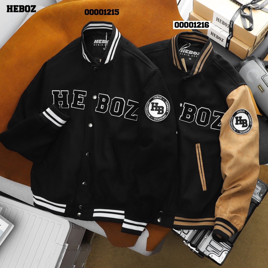 Áo khoác bomber HEBOZ nam nữ unisex , áo bomber chất da lộn lót dù cao cấp phối màu trẻ trung siêu chất