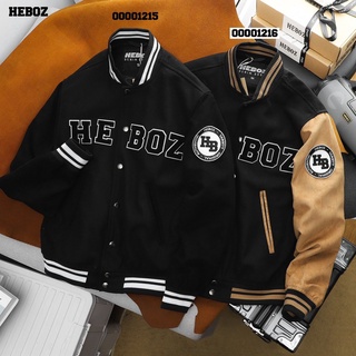Áo khoác bomber HEBOZ nam nữ unisex , áo bomber chất da lộn lót dù cao cấp phối màu trẻ trung siêu chất