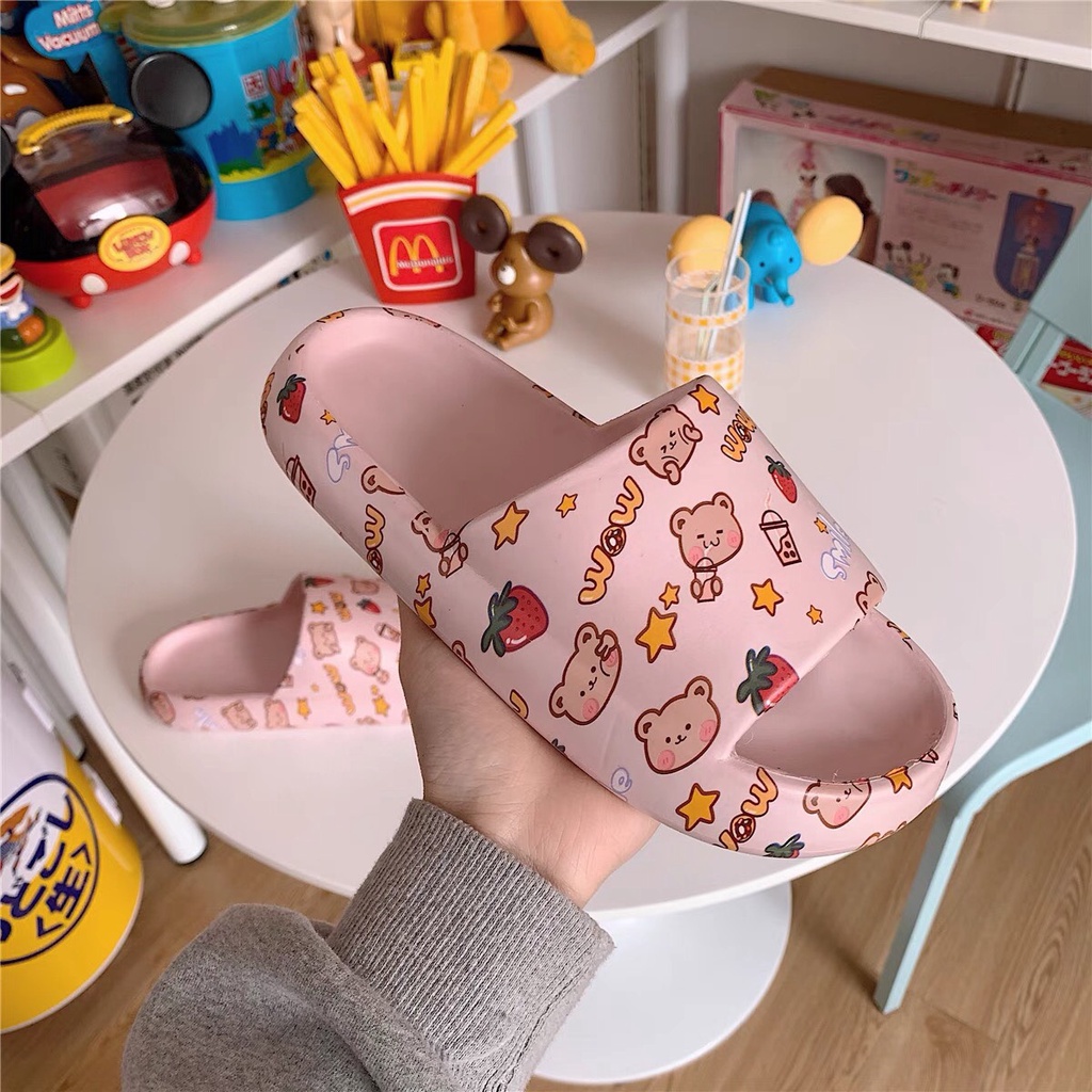 FREE SHIP Dép bánh mỳ siêu êm cực xinh , Dép lê nữ hoạt hình cute 102